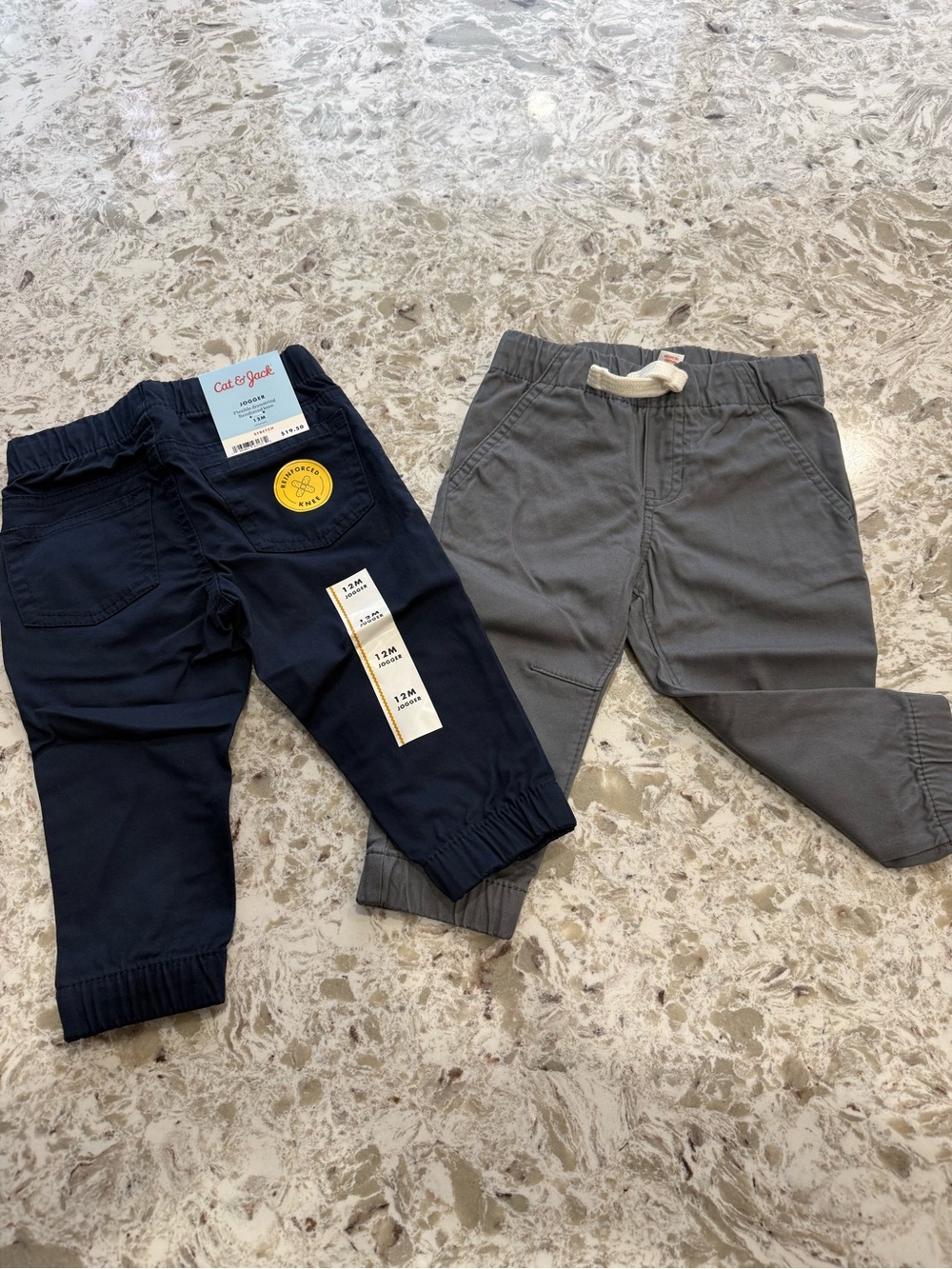 Cat & Jack Navy and Gray Kids' Jogger Pants